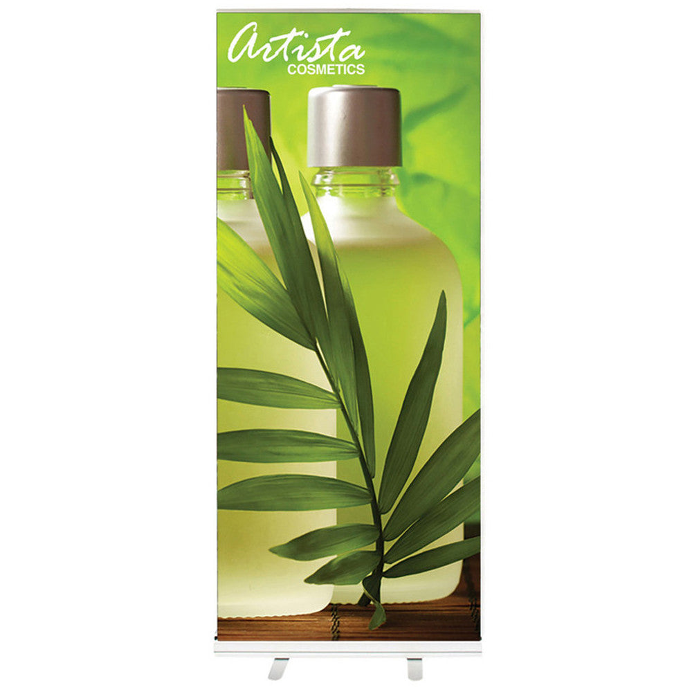 Retractable Rollup Banner Stand 33.5 in - Silver