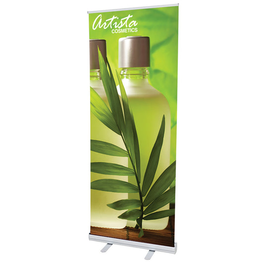Retractable Rollup Banner Stand 33.5 in - Silver